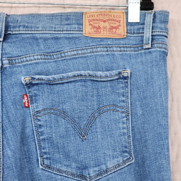 Levis Classic Bootcut Jeans 16M Womens Blue Medium Wash Stretch Western Cowgirl - Picture 10 of 12